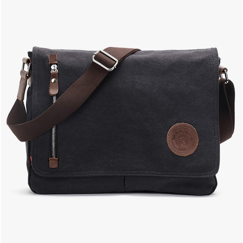 Augur Strauss & Co. Vintage Canvas Messenger Bag Crossbody Sling Bag